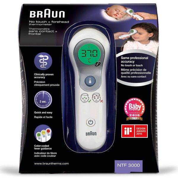Braun Thermometer 2 in 1 - No Touch + Front