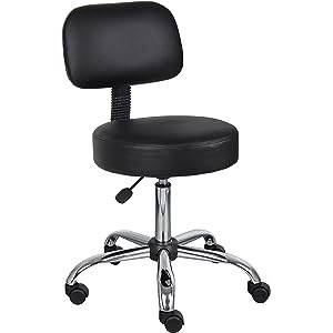 Revolving stool chair with backrest